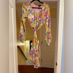 Women’s Sanctuary Dress Fresh Garden Floral Elastic Waist Dress